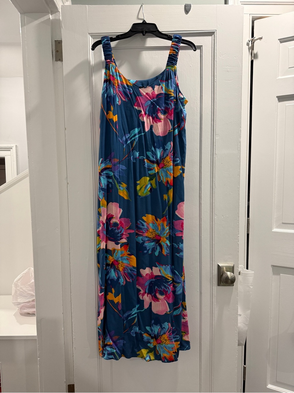 NWT Blue Floral Maxi Dress